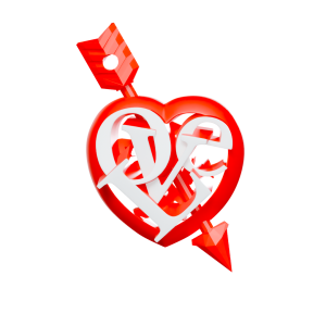 "愛" (Love) by Zhao Mengfu