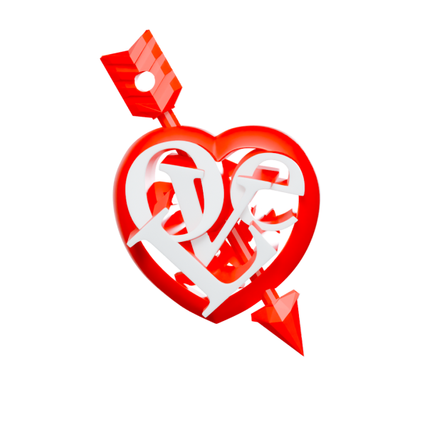 "愛" (Love) by Zhao Mengfu
